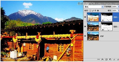 Photoshop巧用叠罗汉给风景照片调色,PS教程,图老师教程网