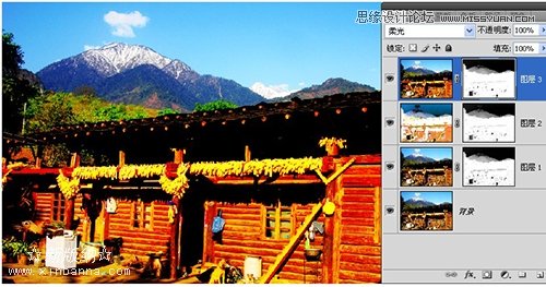 Photoshop巧用叠罗汉给风景照片调色,PS教程,图老师教程网