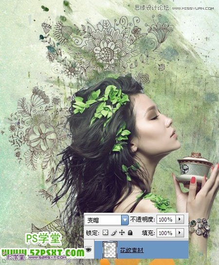 Photoshop合成潮流的艺术插画美女教程,PS教程,图老师教程网