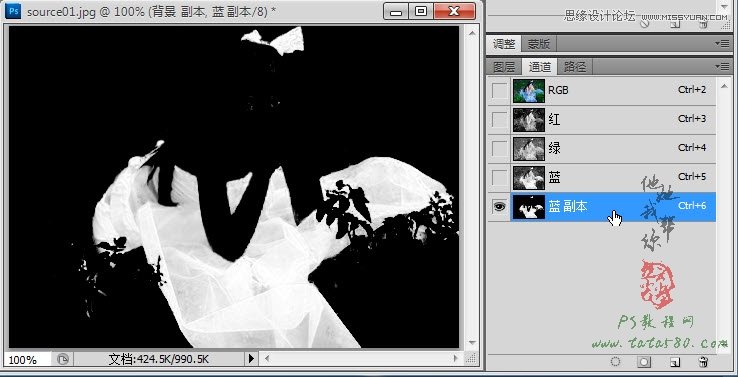 Photoshop给白色婚纱照添加颜色教程,PS教程,图老师教程网