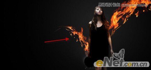 Photoshop设计超酷的火焰美女壁纸教程,PS教程,图老师教程网