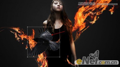 Photoshop设计超酷的火焰美女壁纸教程,PS教程,图老师教程网