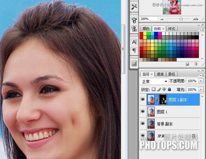 Photoshop给偏灰色外景美女照片调亮处理,PS教程,图老师教程网