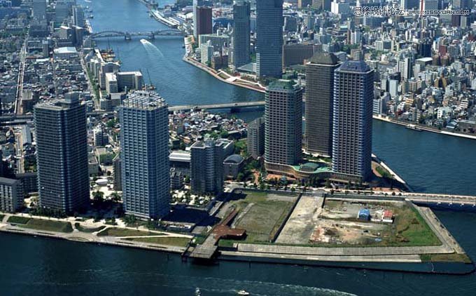 Photoshop制作由大楼为设计元素的艺术字,PS教程,图老师教程网