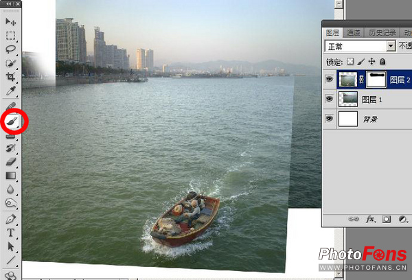 Photoshop把多张素材合成全景数码照片,PS教程,图老师教程网