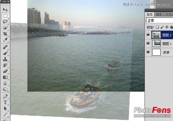 Photoshop把多张素材合成全景数码照片