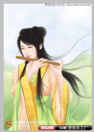 Photoshop绘制古典唯美效果的仙女,PS教程,图老师教程网