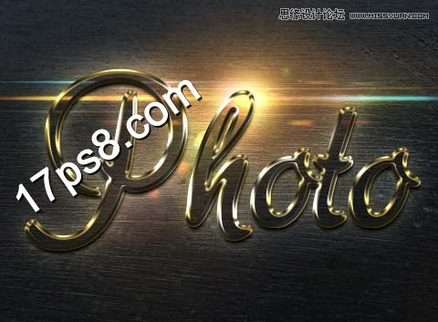 Photoshop制作完美质感金属字教程,PS教程,图老师教程网