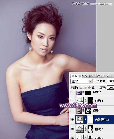 Photoshop调出室内人像淡淡的蓝色调,PS教程,图老师教程网