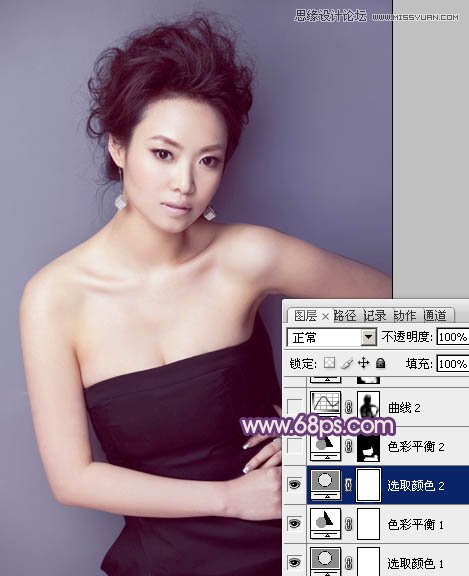 Photoshop调出室内人像淡淡的蓝色调,PS教程,图老师教程网