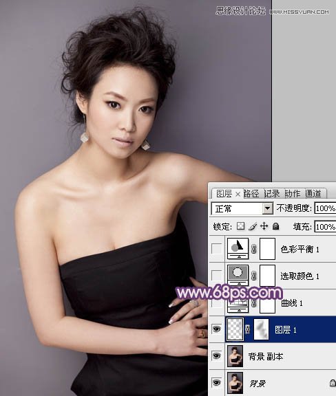 Photoshop调出室内人像淡淡的蓝色调,PS教程,图老师教程网