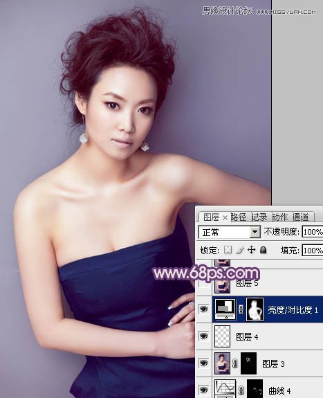 Photoshop调出室内人像淡淡的蓝色调,PS教程,图老师教程网