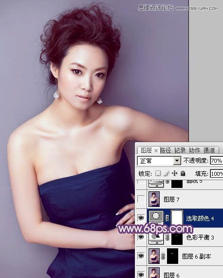 Photoshop调出室内人像淡淡的蓝色调,PS教程,图老师教程网