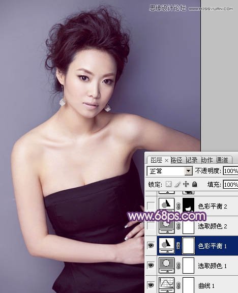 Photoshop调出室内人像淡淡的蓝色调,PS教程,图老师教程网