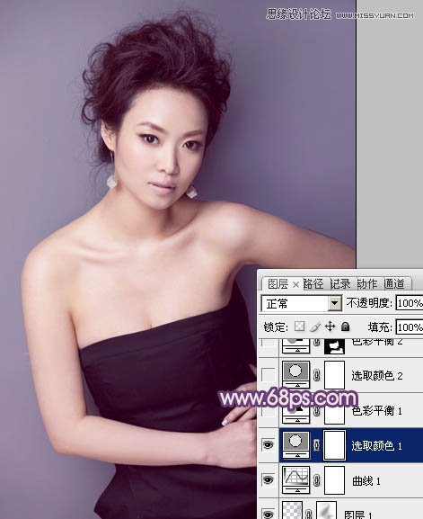 Photoshop调出室内人像淡淡的蓝色调,PS教程,图老师教程网