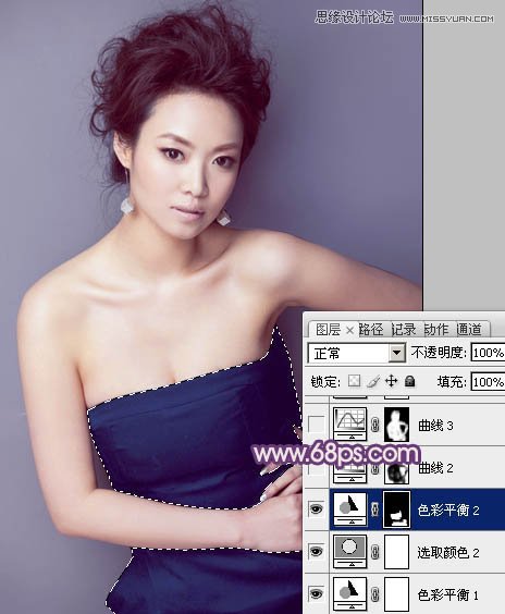 Photoshop调出室内人像淡淡的蓝色调,PS教程,图老师教程网