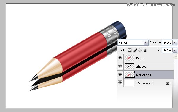 Photoshop绘制一个超级闪亮的铅笔图标,PS教程,图老师教程网