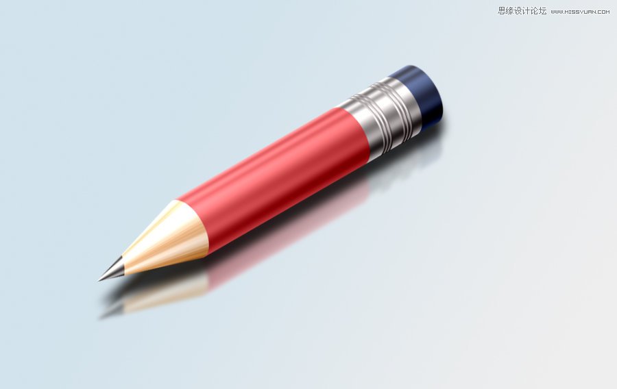 Photoshop绘制一个超级闪亮的铅笔图标,PS教程,图老师教程网