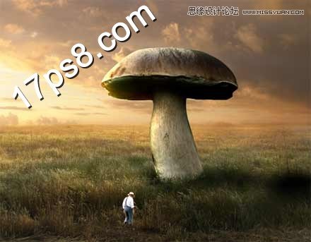 Photoshop合成创意的蘑菇屋,PS教程,图老师教程网
