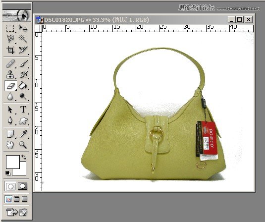 Photoshop抠图教程：完美抠出淘宝商品皮包,PS教程,图老师教程网