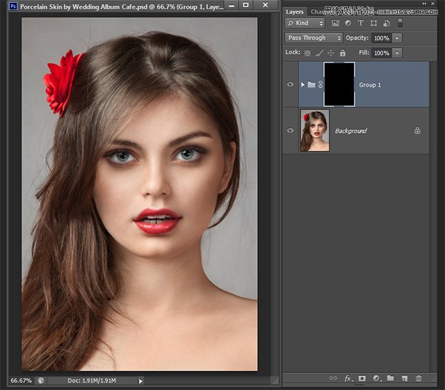 Photoshop CS6制作美女奶油白色肤色效果,PS教程,图老师教程网