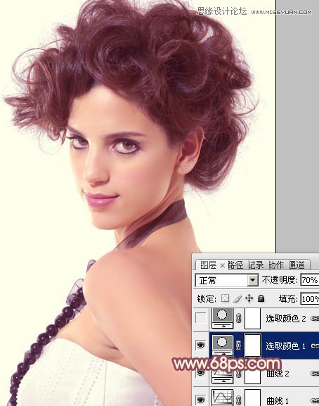 Photoshop调出美女照片粉红肤色效果,PS教程,图老师教程网