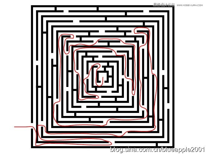 Photoshop制作立体效果的正方形迷宫
