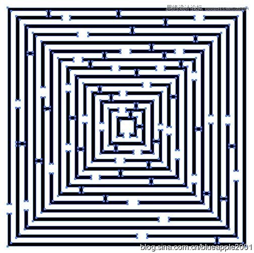 Photoshop制作立体效果的正方形迷宫