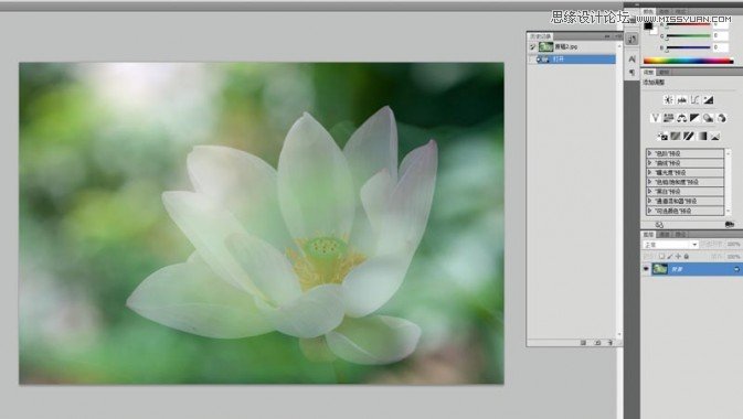 Photoshop制作梦幻风格的紫色荷花,PS教程,图老师教程网