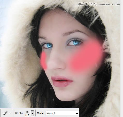 Photoshop设计冰爽冬季美女人像彩妆效果,PS教程,图老师教程网