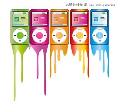 Coreldraw利用不同的颜色表现产品节奏感