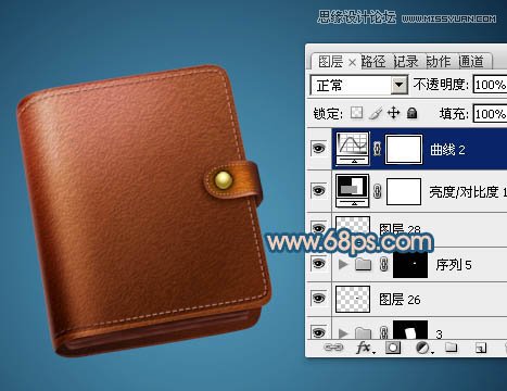 Photoshop绘制皮质效果的笔记本教程,PS教程,图老师教程网