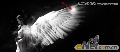 Photoshop打造黑暗中的火焰天使特效