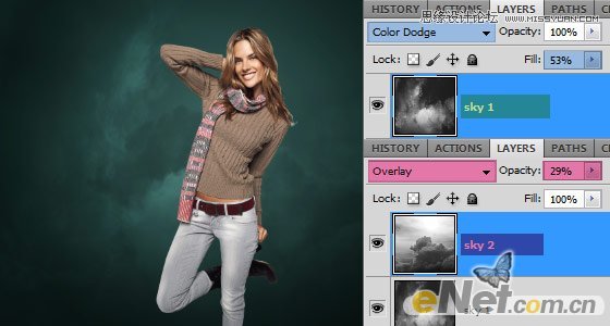 Photoshop设计时尚风格长发美女海报,PS教程,图老师教程网