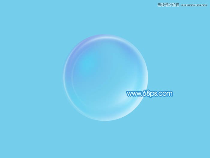 Photoshop绘制蓝色透明效果的气泡,PS教程,图老师教程网