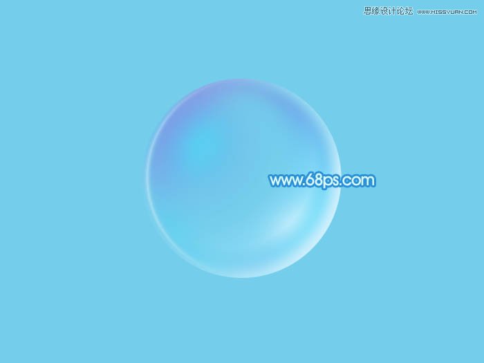 Photoshop绘制蓝色透明效果的气泡,PS教程,图老师教程网
