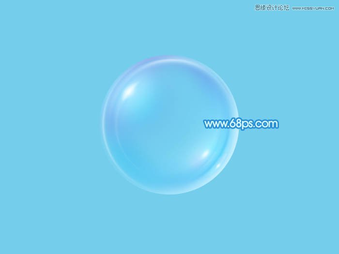 Photoshop绘制蓝色透明效果的气泡,PS教程,图老师教程网