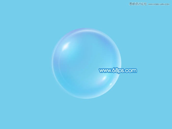 Photoshop绘制蓝色透明效果的气泡,PS教程,图老师教程网
