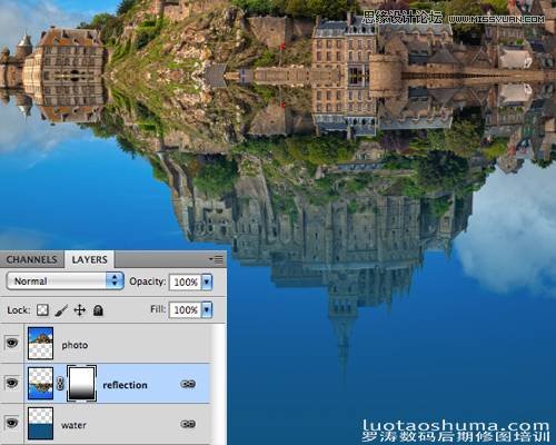Photoshop制作制作一个真实的水倒影场景,PS教程,图老师教程网