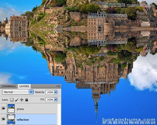 Photoshop制作制作一个真实的水倒影场景,PS教程,图老师教程网