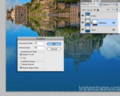 Photoshop制作制作一个真实的水倒影场景,PS教程,图老师教程网