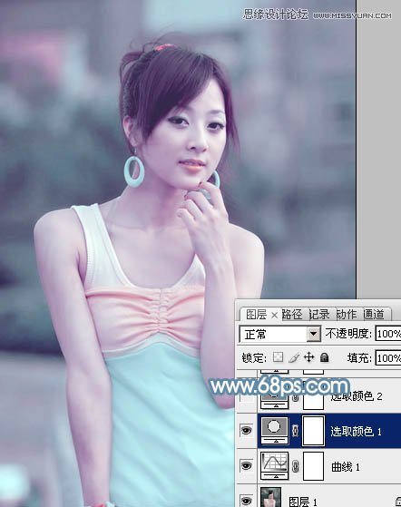 Photoshop调出朦胧效果的外景美女教程,PS教程,图老师教程网