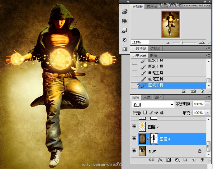 Photoshop合成超炫的舞者海报,PS教程,图老师教程网