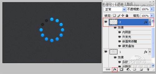 Photoshop设计夜蓝转圈进度条教程,PS教程,图老师教程网