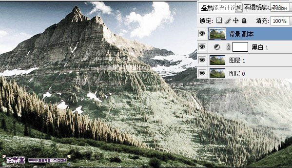 PhotoshopɽƬתѩɽЧ