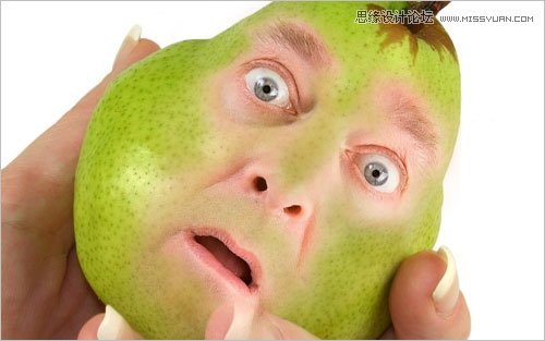 Photoshop中合成鸭梨人像效果