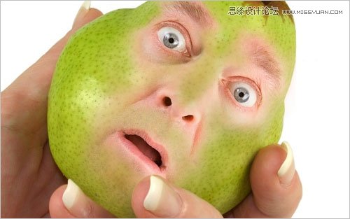 Photoshop中合成鸭梨人像效果