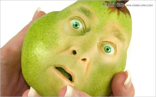 Photoshop中合成鸭梨人像效果