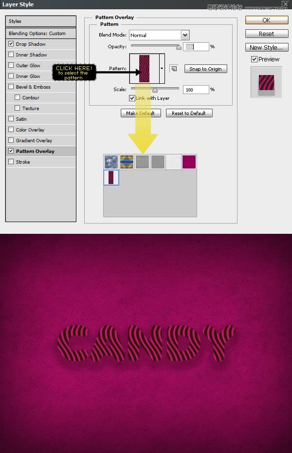 Photoshop设计可爱风格的糖果字,PS教程,图老师教程网