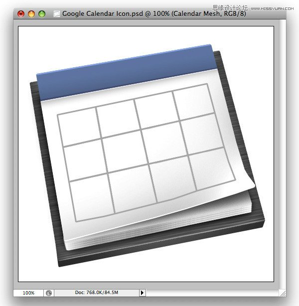 Photoshop制作立体效果的日历图标,PS教程,图老师教程网